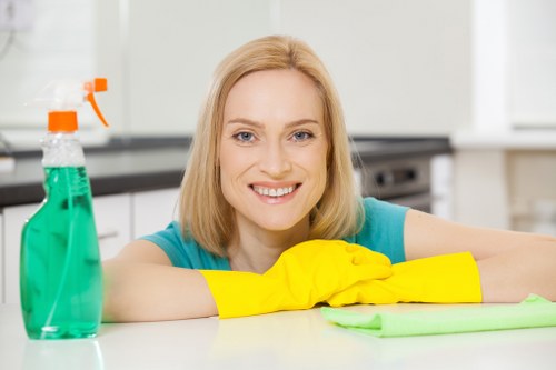 Cleaning team handling service arrangements and site access